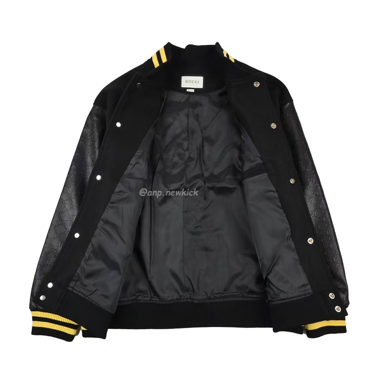 Gucci Wool Sweater Black Jacket Double G Pineapple Embroidered Patchwork Design (6) - newkick.cc